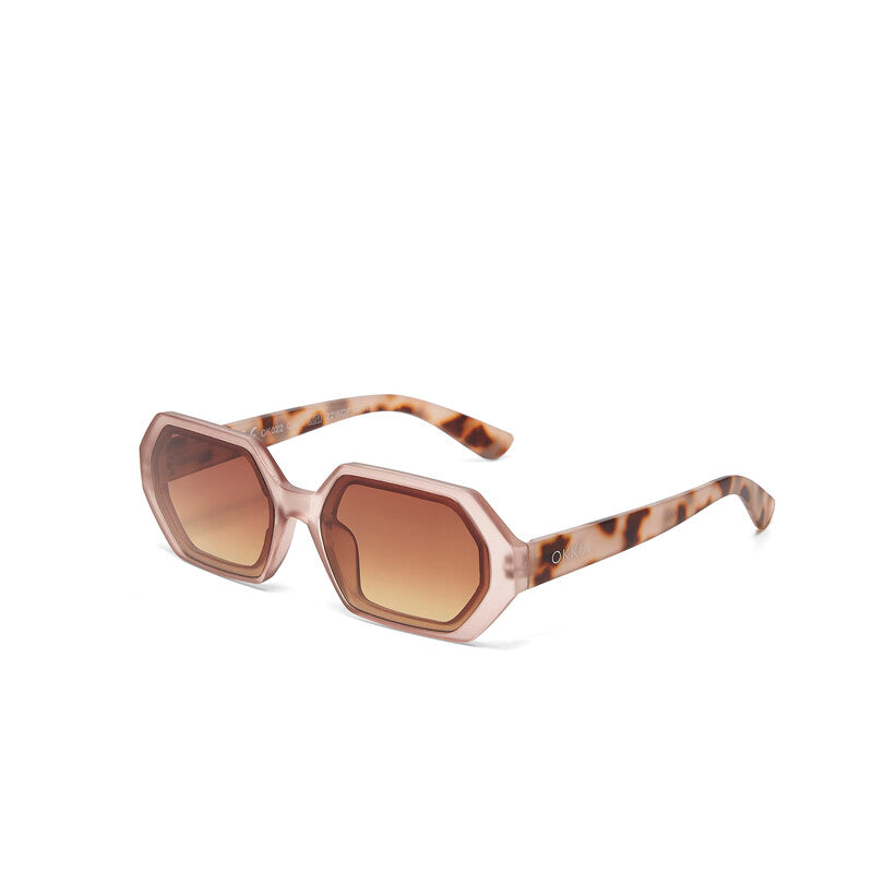 SUNGLASSES ANDREA - PINK HAVANA & BROWN LENS