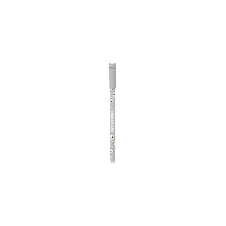 Erasable Blue Ink Pen Grey Cat