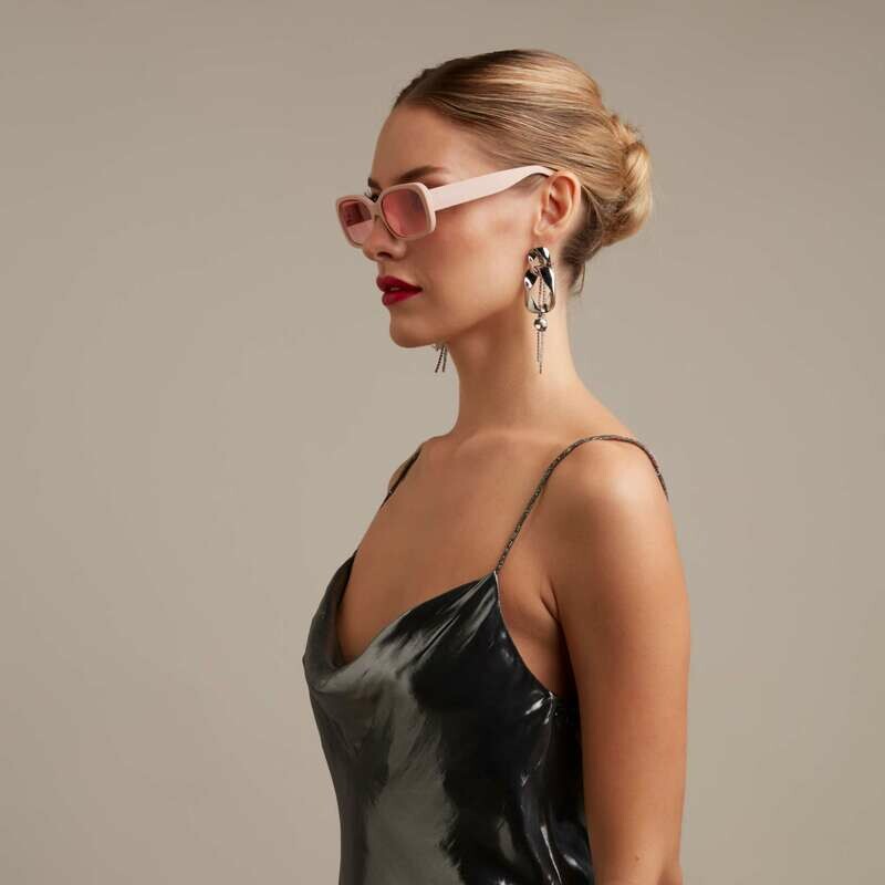 SUNGLASSES CHIARA - DUSTY PINK & PINK LENS