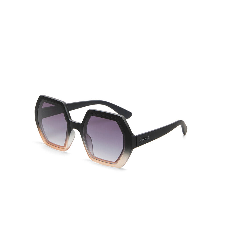 SUNGLASSES EMMA - BLACK SHADED ROSE