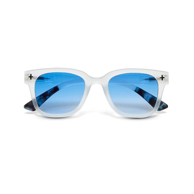 SUNGLASSES GIOVANNI - CLEAR & BLUE/PINK LENS
