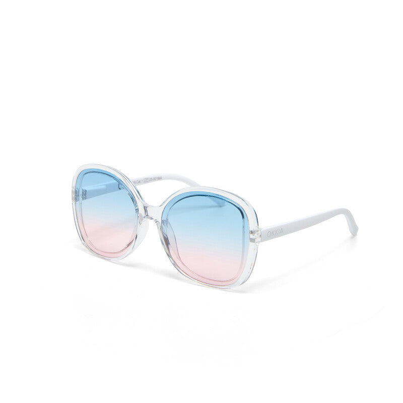 SUNGLASSES ANNA- CLEAR & BLUE / PINK LENS