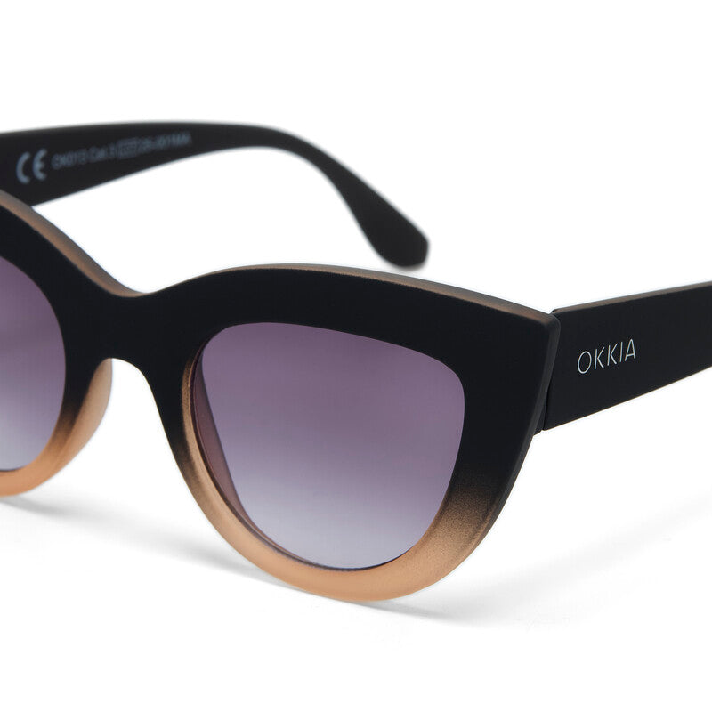 SUNGLASSES CLAUDIA - BLACK SHADED ROSE