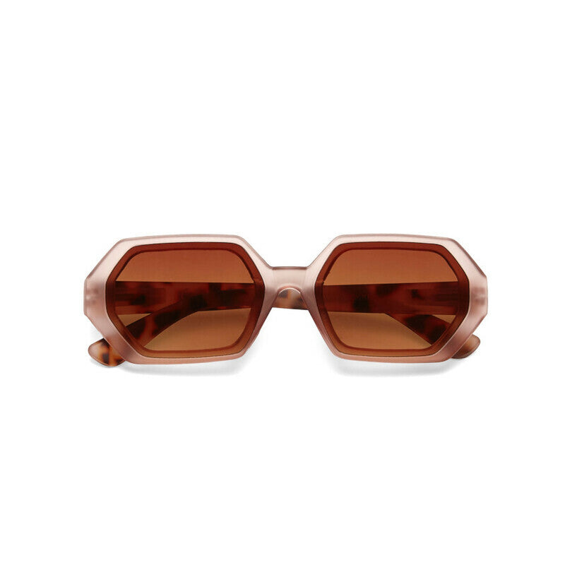 SUNGLASSES ANDREA - PINK HAVANA & BROWN LENS