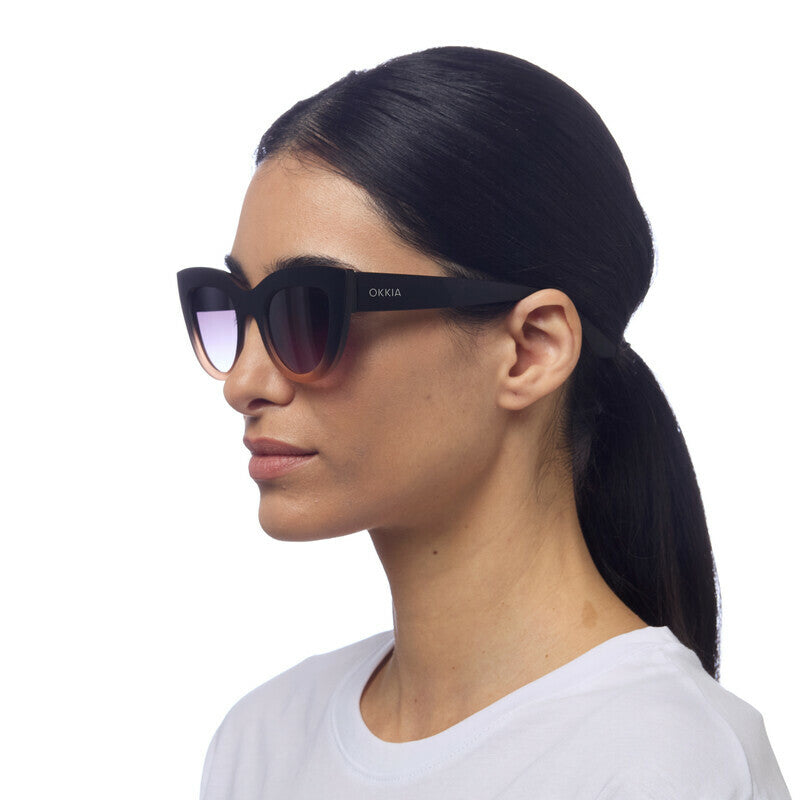 SUNGLASSES CLAUDIA - BLACK SHADED ROSE