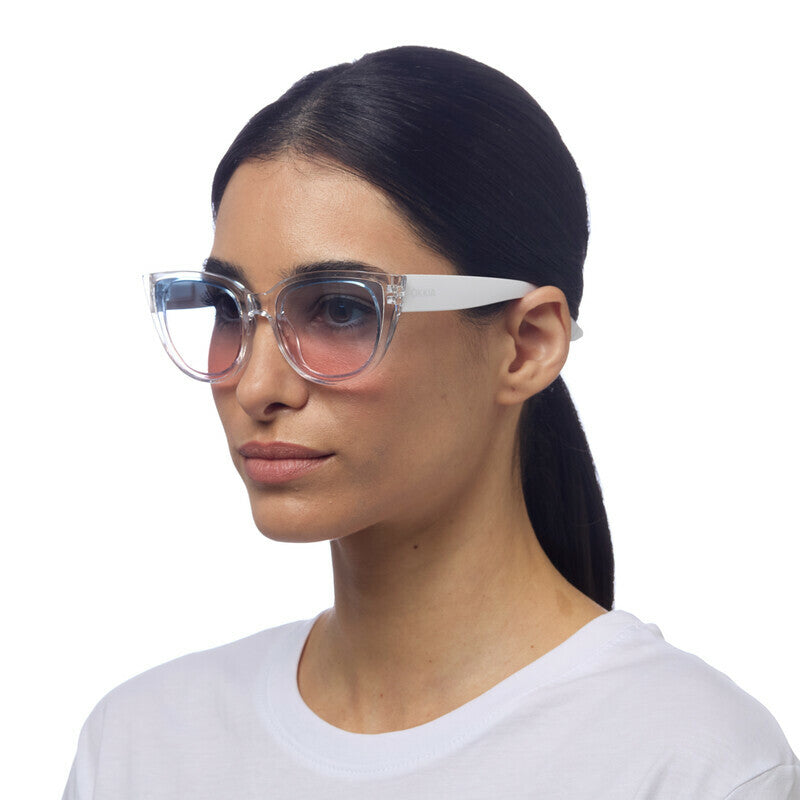 SUNGLASSES SILVIA- CLEAR & BLUE / PINK LENS