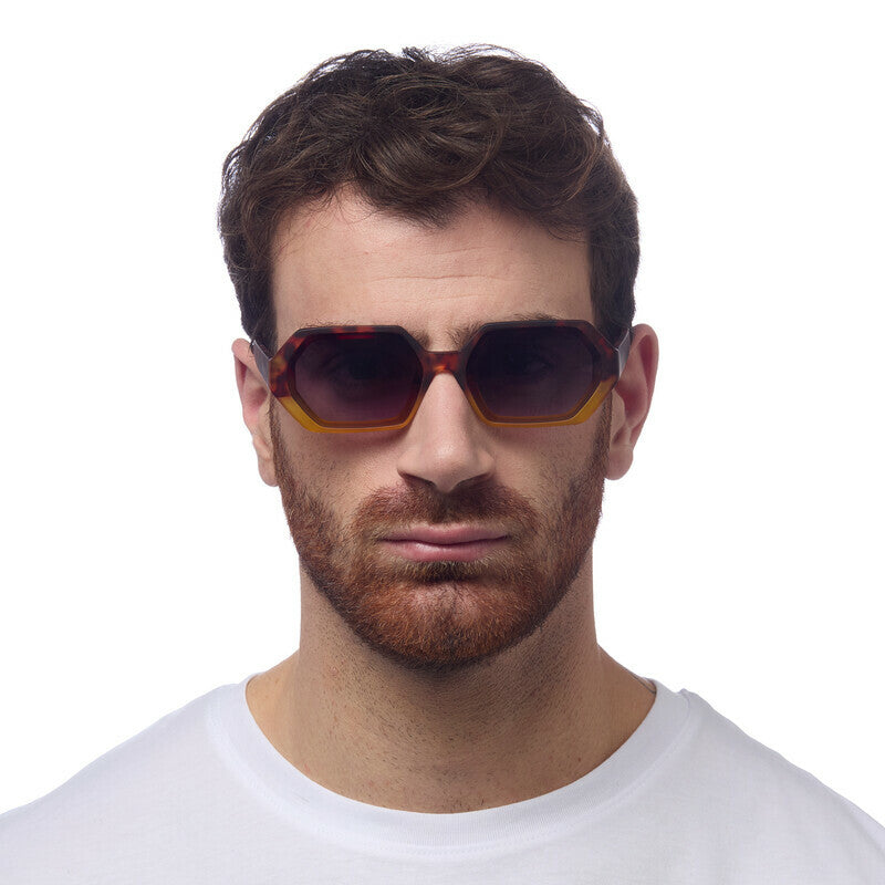 SUNGLASSES ANDREA - HAVANA YELLOW & BLACK LENS