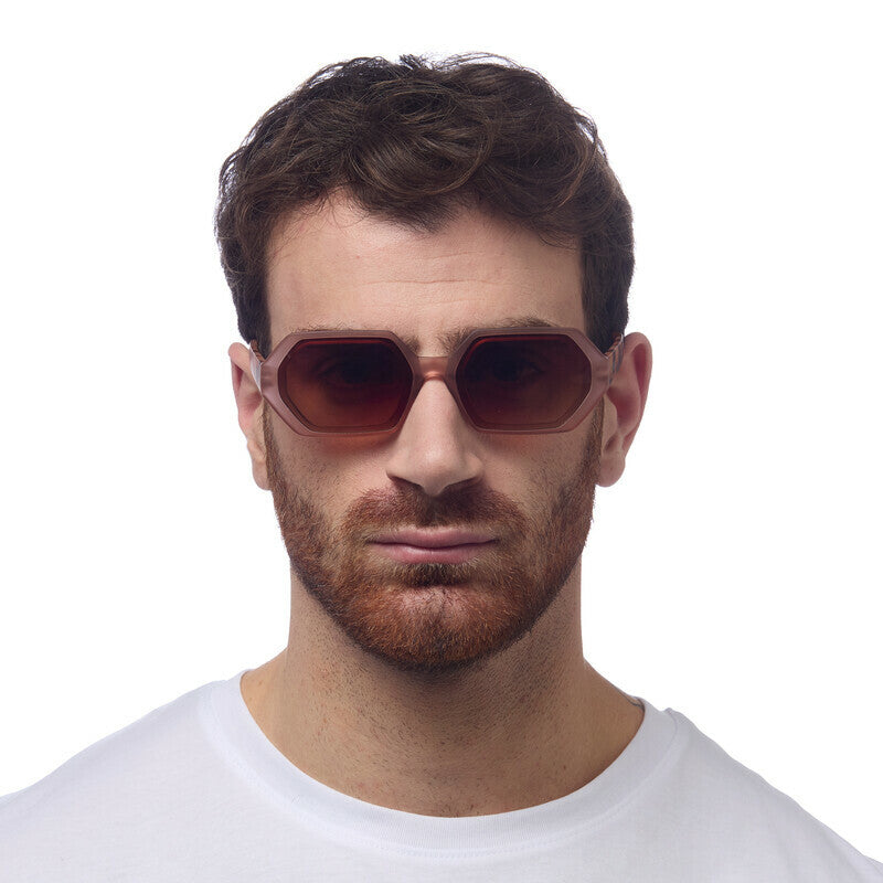 SUNGLASSES ANDREA - PINK HAVANA & BROWN LENS