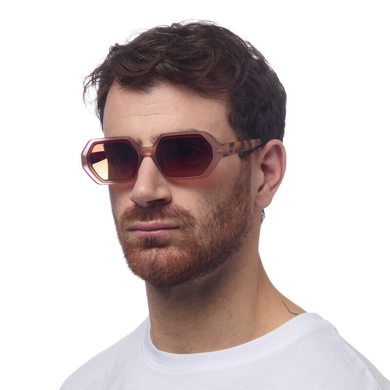 SUNGLASSES ANDREA - PINK HAVANA & BROWN LENS