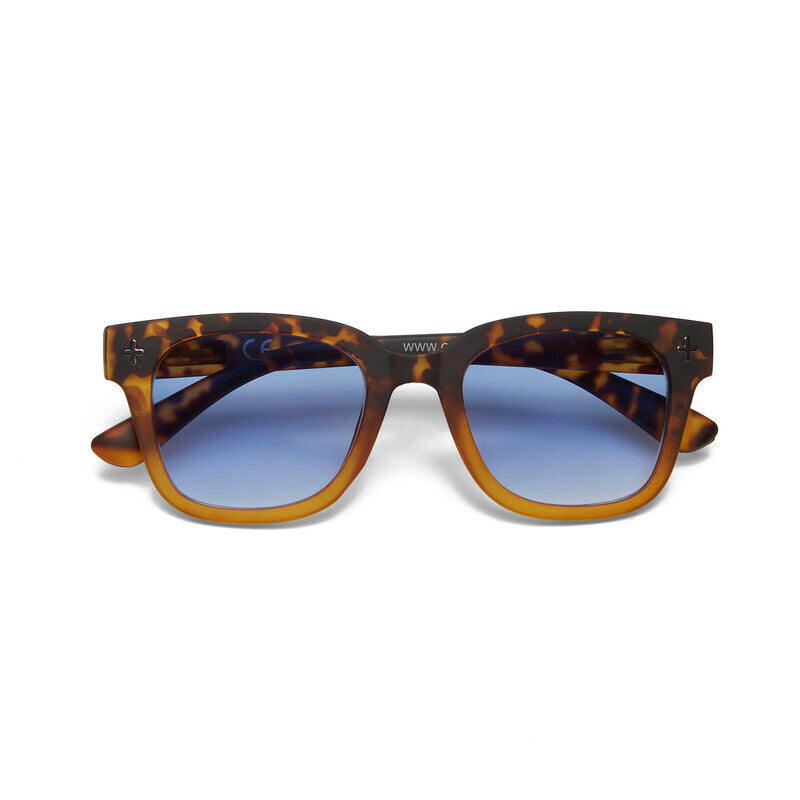 SUNGLASSES GIOVANNI - HAVANA YELLOW & BLUE LENS
