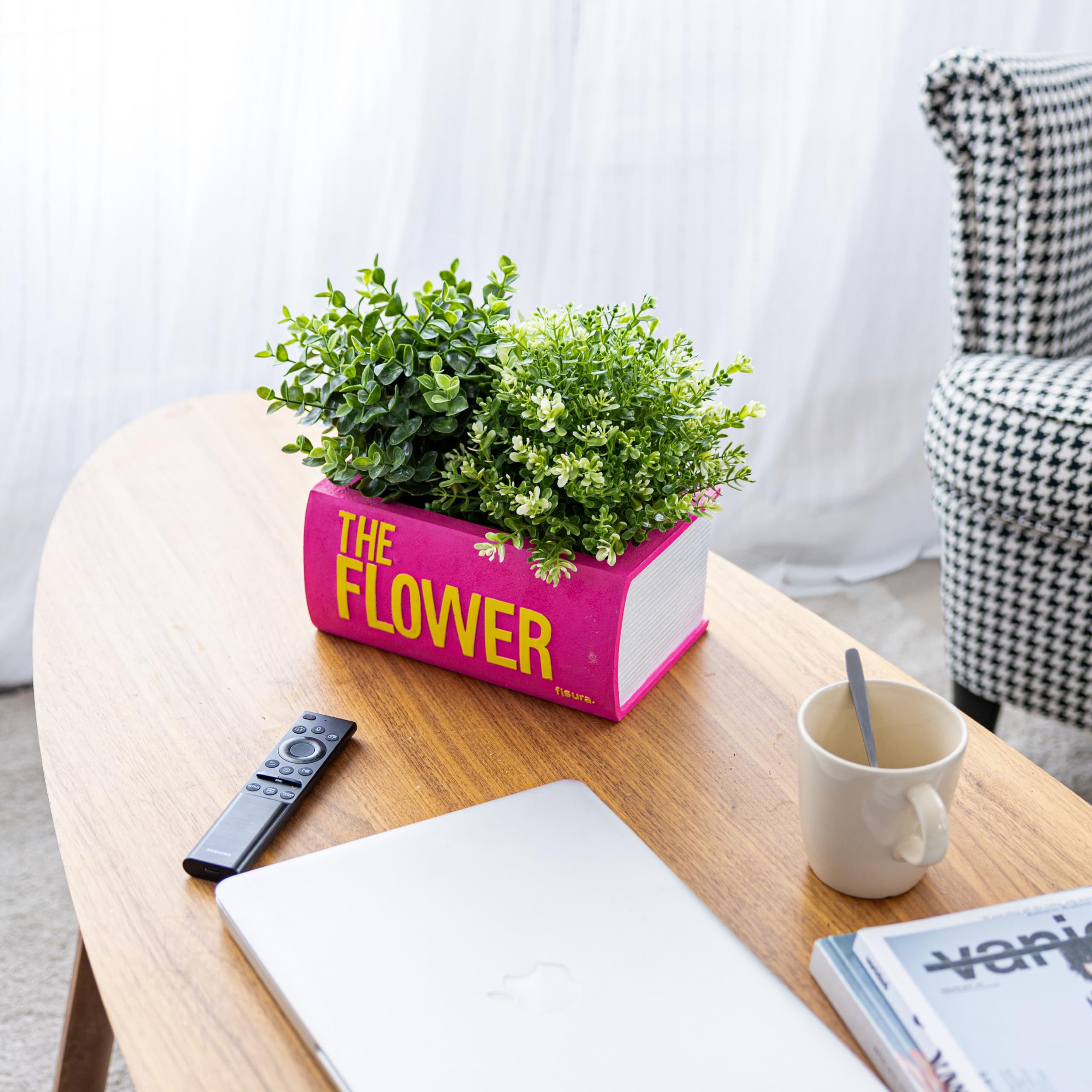 Book Planter "The Flower" - Pink