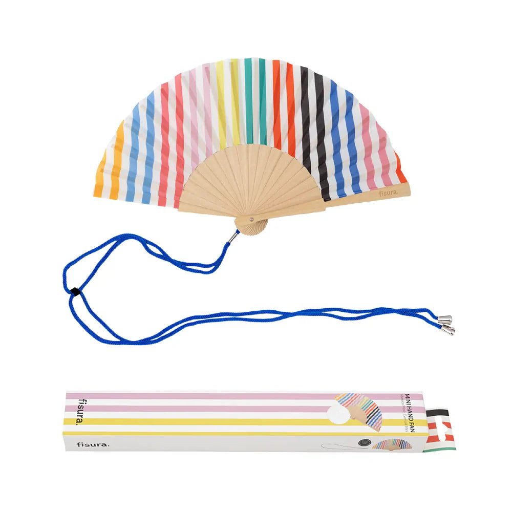 Mini Hand Fan “Stripes” - Multicolor