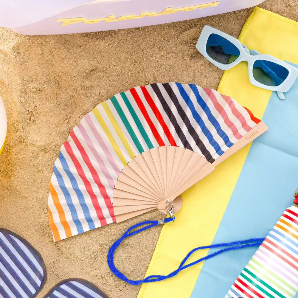 Mini Hand Fan “Stripes” - Multicolor