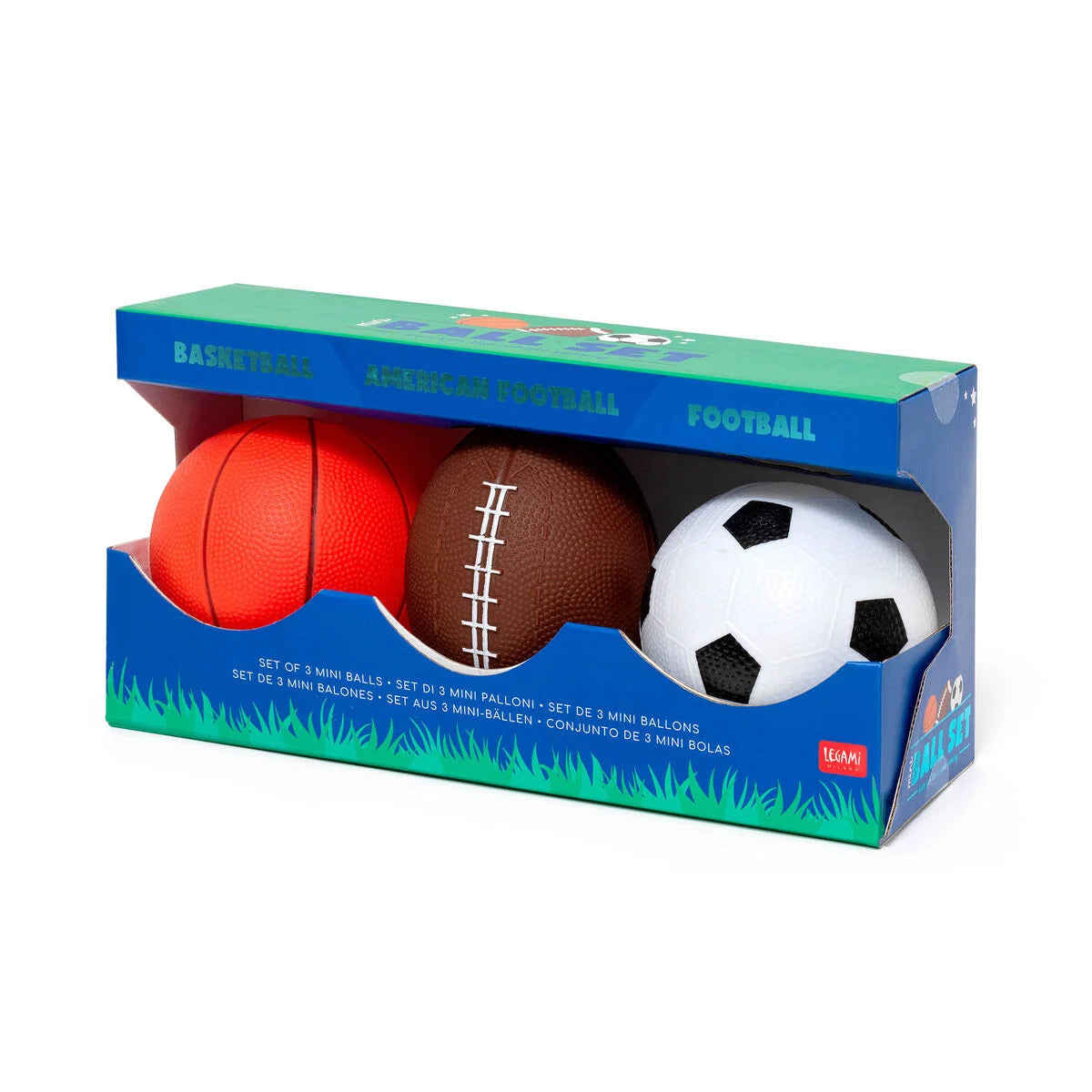 LEGAMI SET OF 3 MINI BALLS - MINI BALL SET - BASKETB+AMERICA