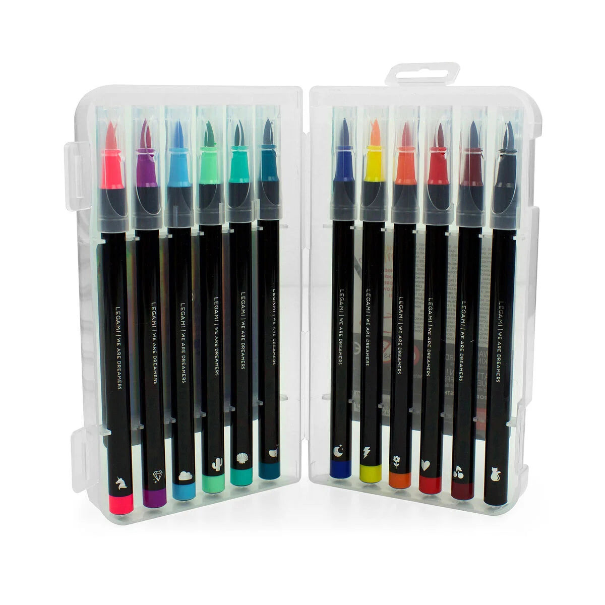 SET OF 12 BRUSH MARKERS - BRUSH MARKERS - MULTICOLOR