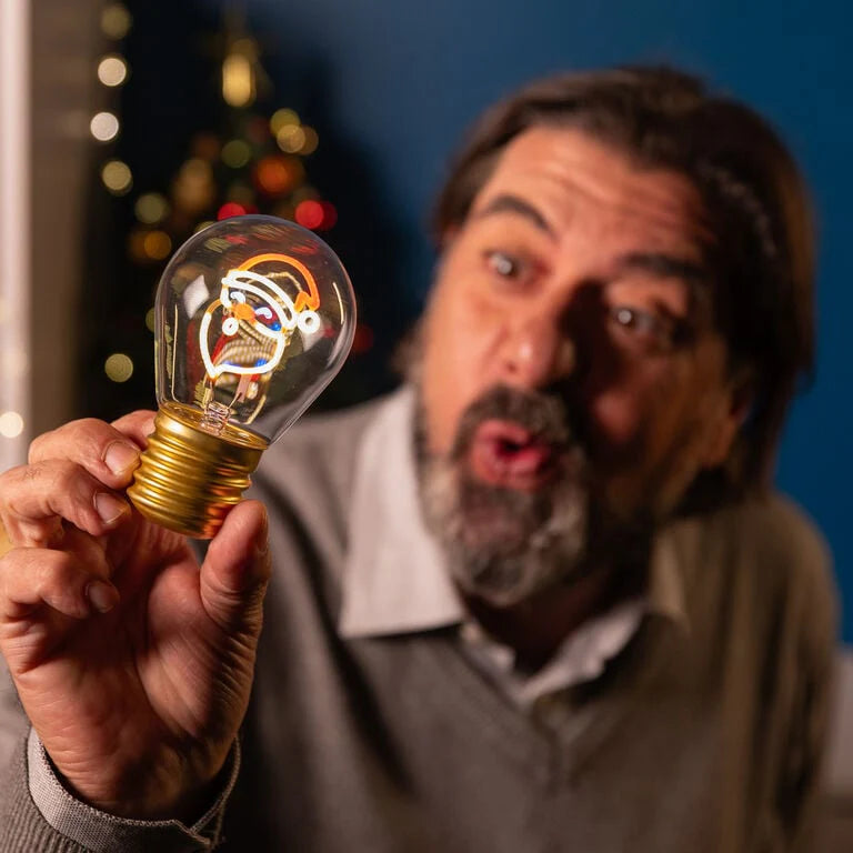 LIGHTBULB-SHAPED TABLE LAMP - BULB FICTION - SANTA CL