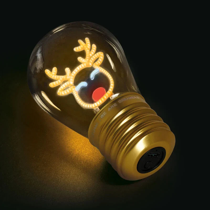 LIGHTBULB-SHAPED TABLE LAMP - BULB FICTION - REINDEER