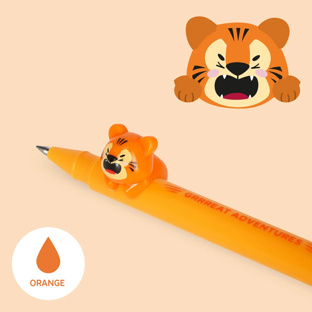 GEL PEN WITH ANIMAL DECORATION - LOVELY FRIENDS - TIG