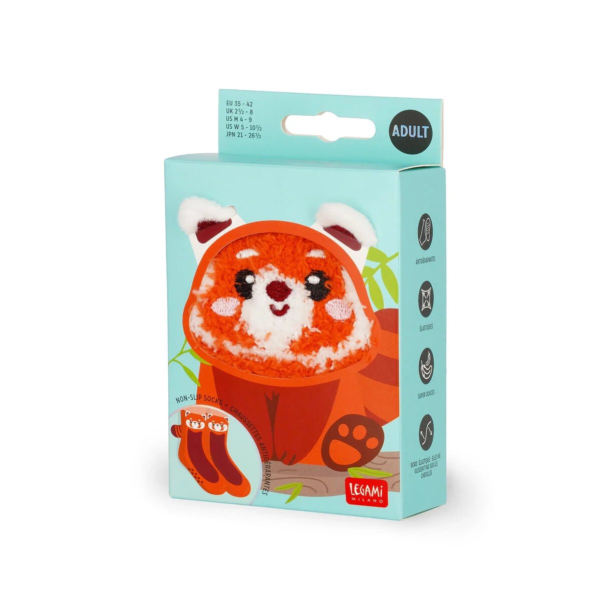 MEIAS NON-SLIP SOCKS - IT'S A MATCH! - RED PANDA