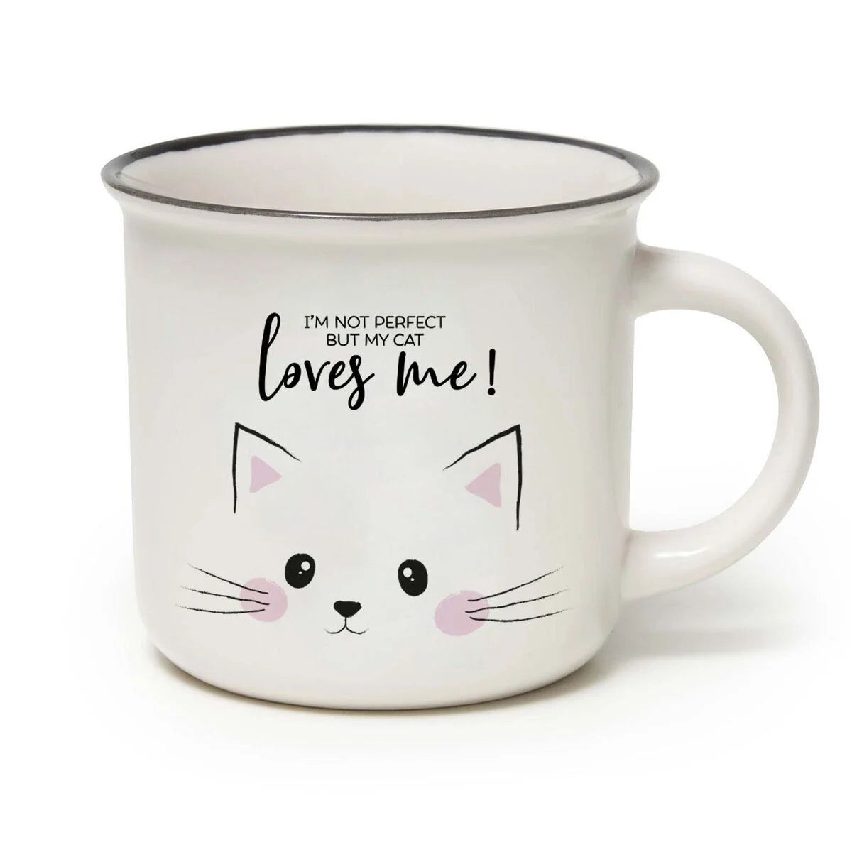 NEW BONE CHINA PORCELAIN MUG - CUPPUCCINO - KITTY