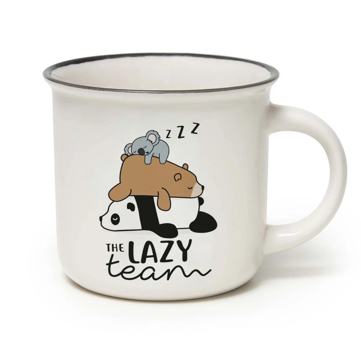 CUP-PUCCINO - NEW BONE CHINA PORCELAIN MUG - LAZY T