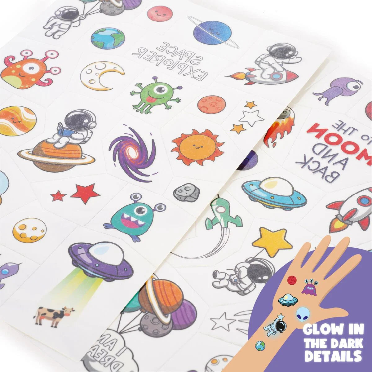 COTTON TEMPORARY TATTOOS - SPACE