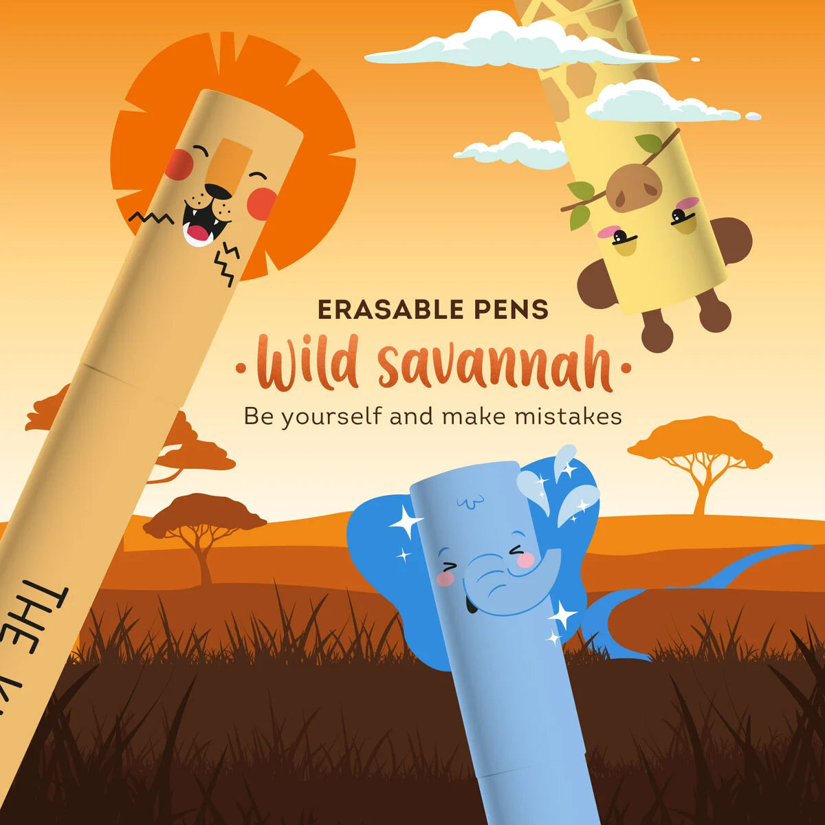 ERASABLE PEN - GIRAFFE - BLACK