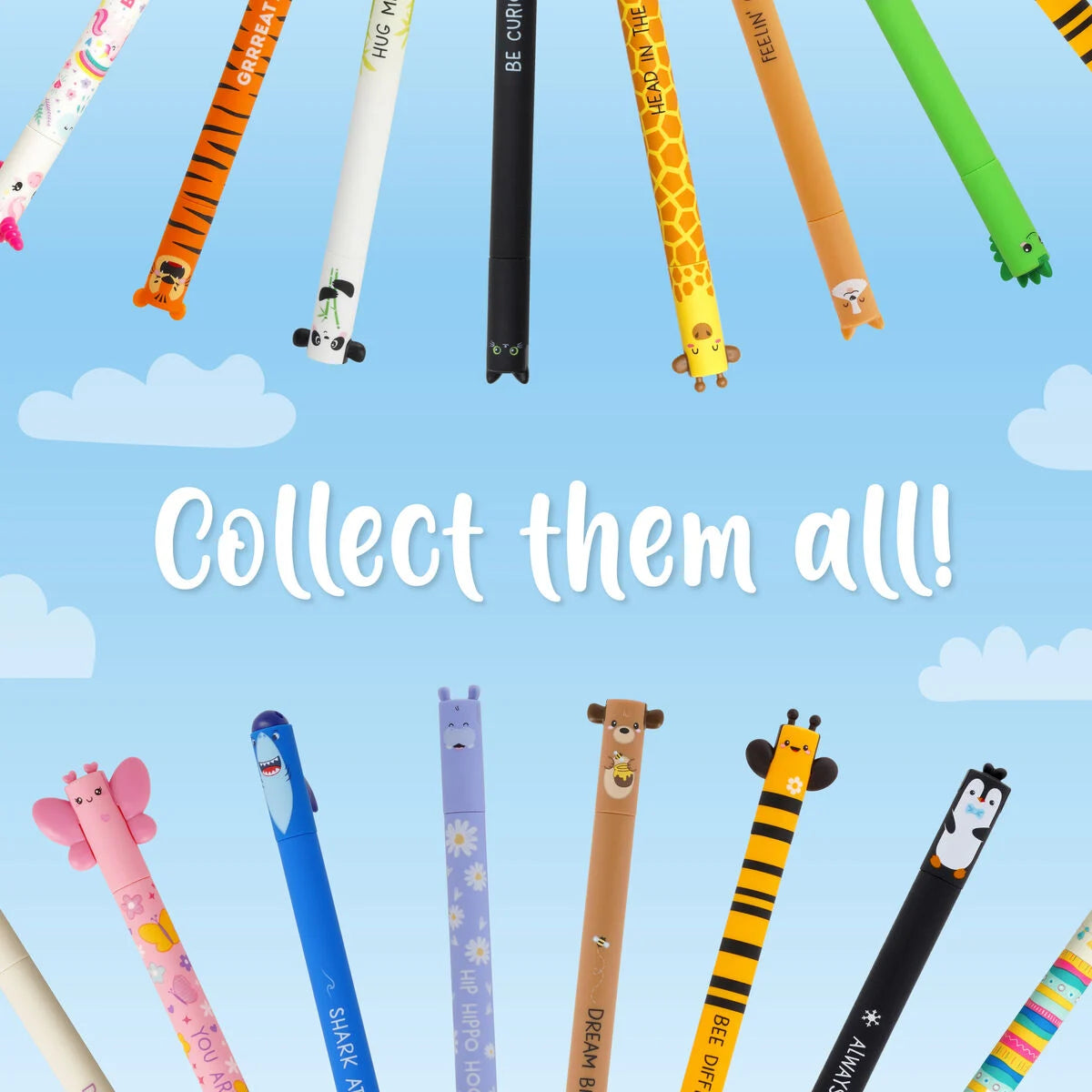 ERASABLE PEN - GIRAFFE - BLACK