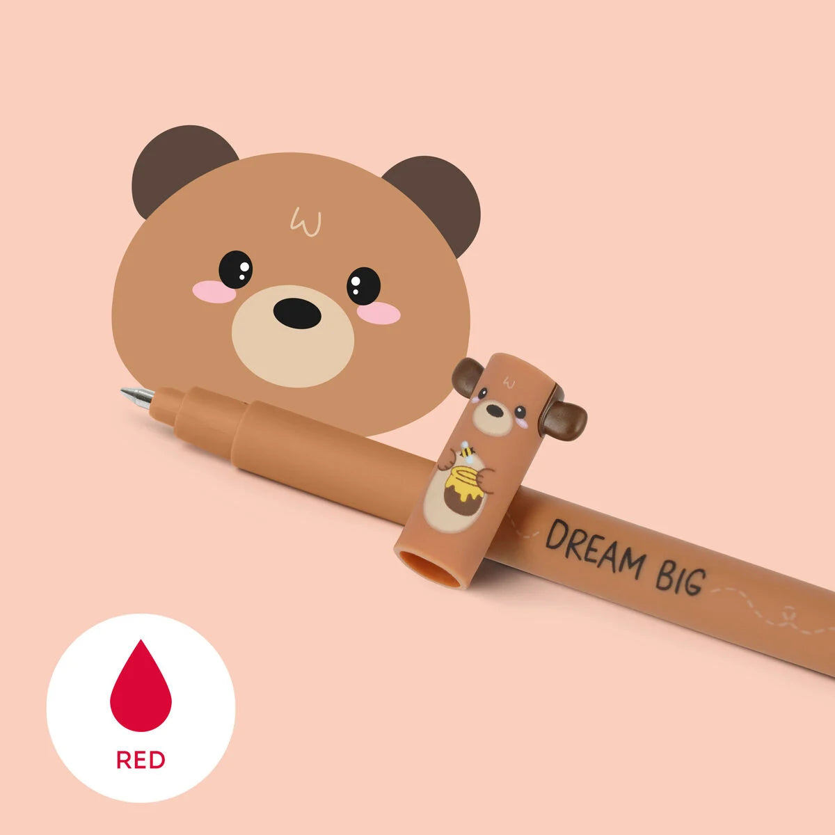 ERASABLE PEN - TEDDY BEAR - RED INK