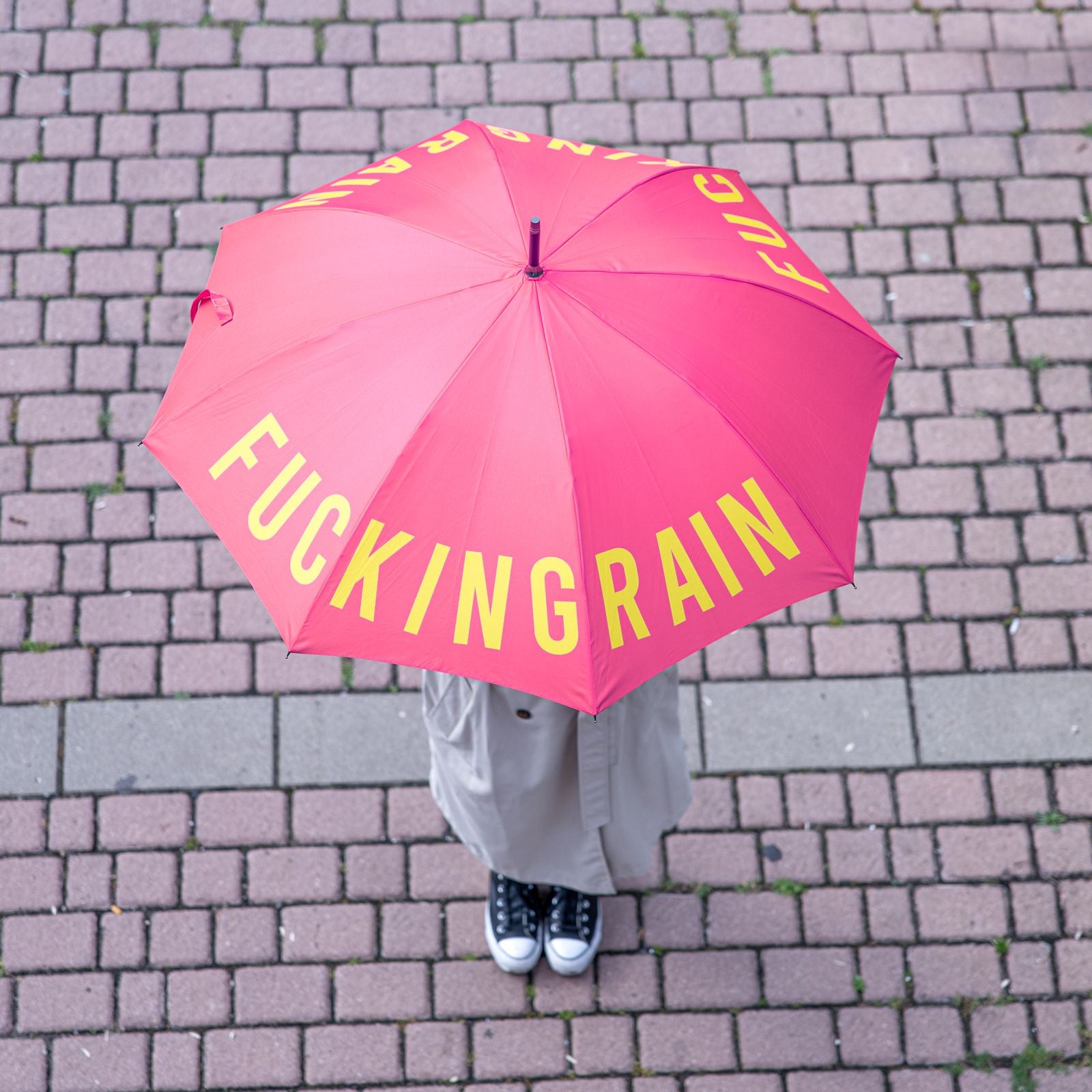 Umbrella "Fucking Rain" - Pink