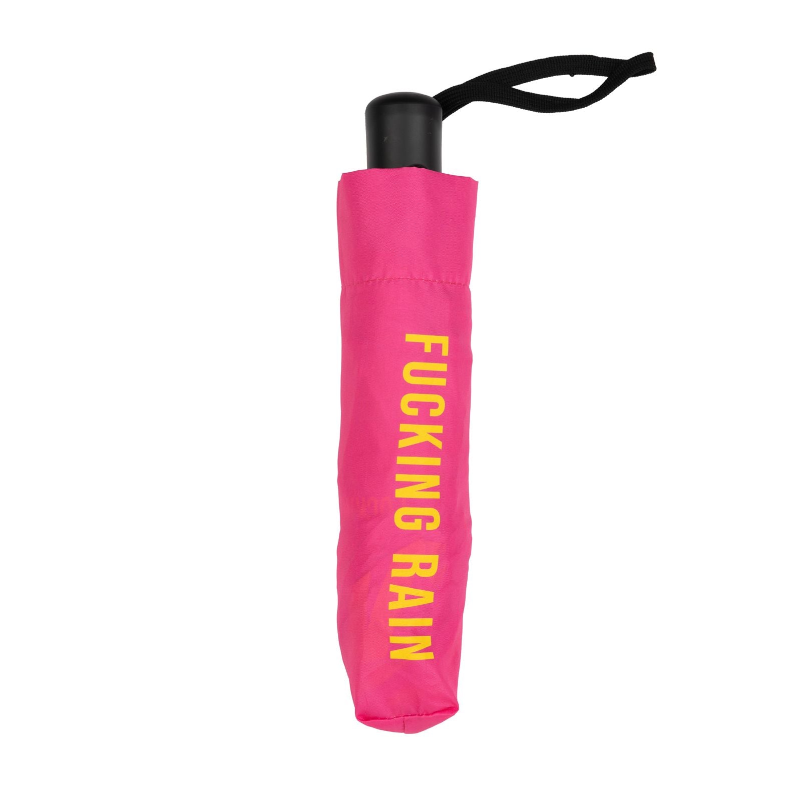Folding Umbrella "Fucking Rain" - Pink