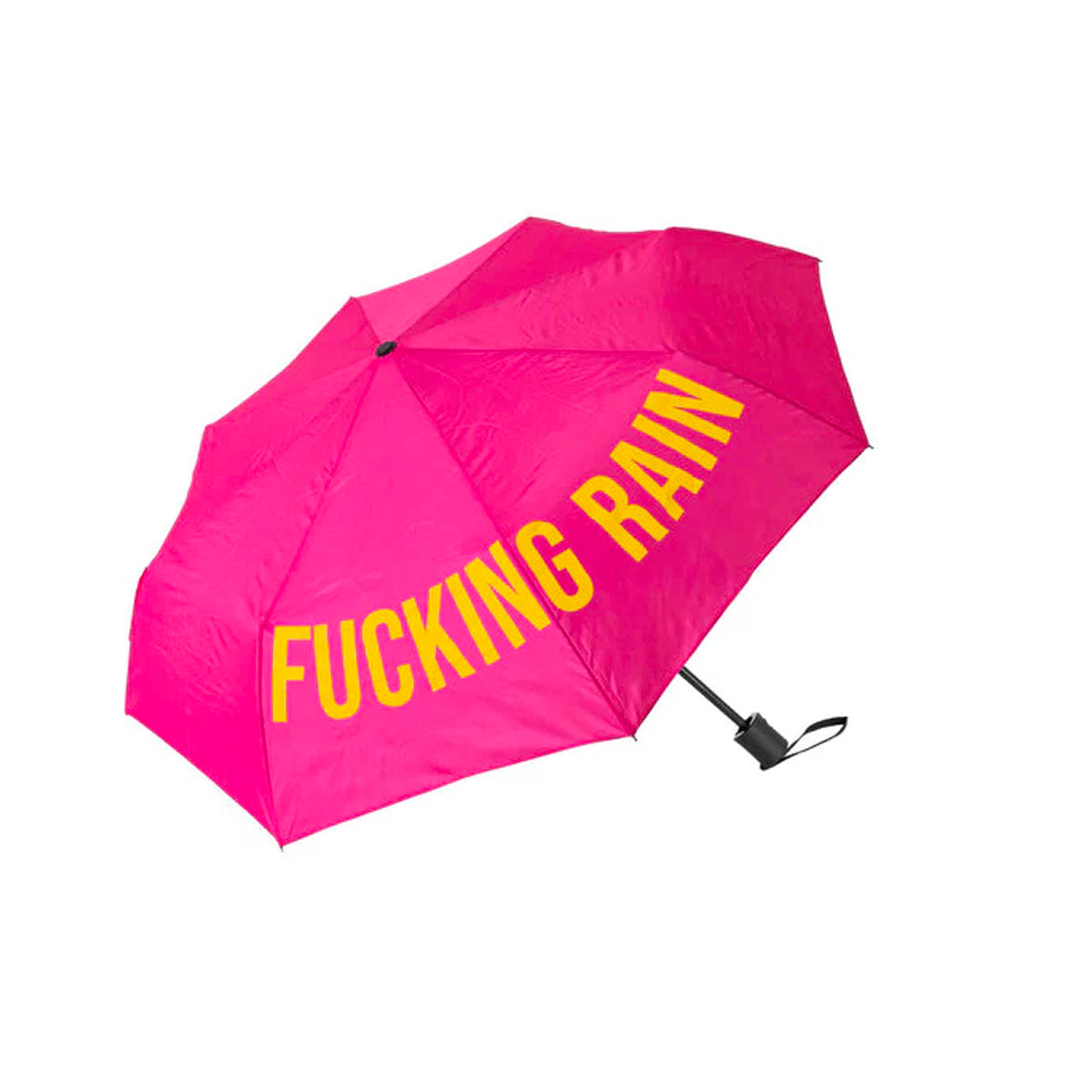 Folding Umbrella "Fucking Rain" - Pink
