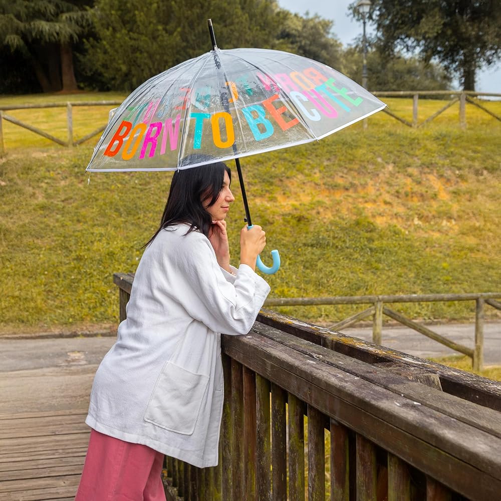 Transparent Umbrella "Born to be Cute"