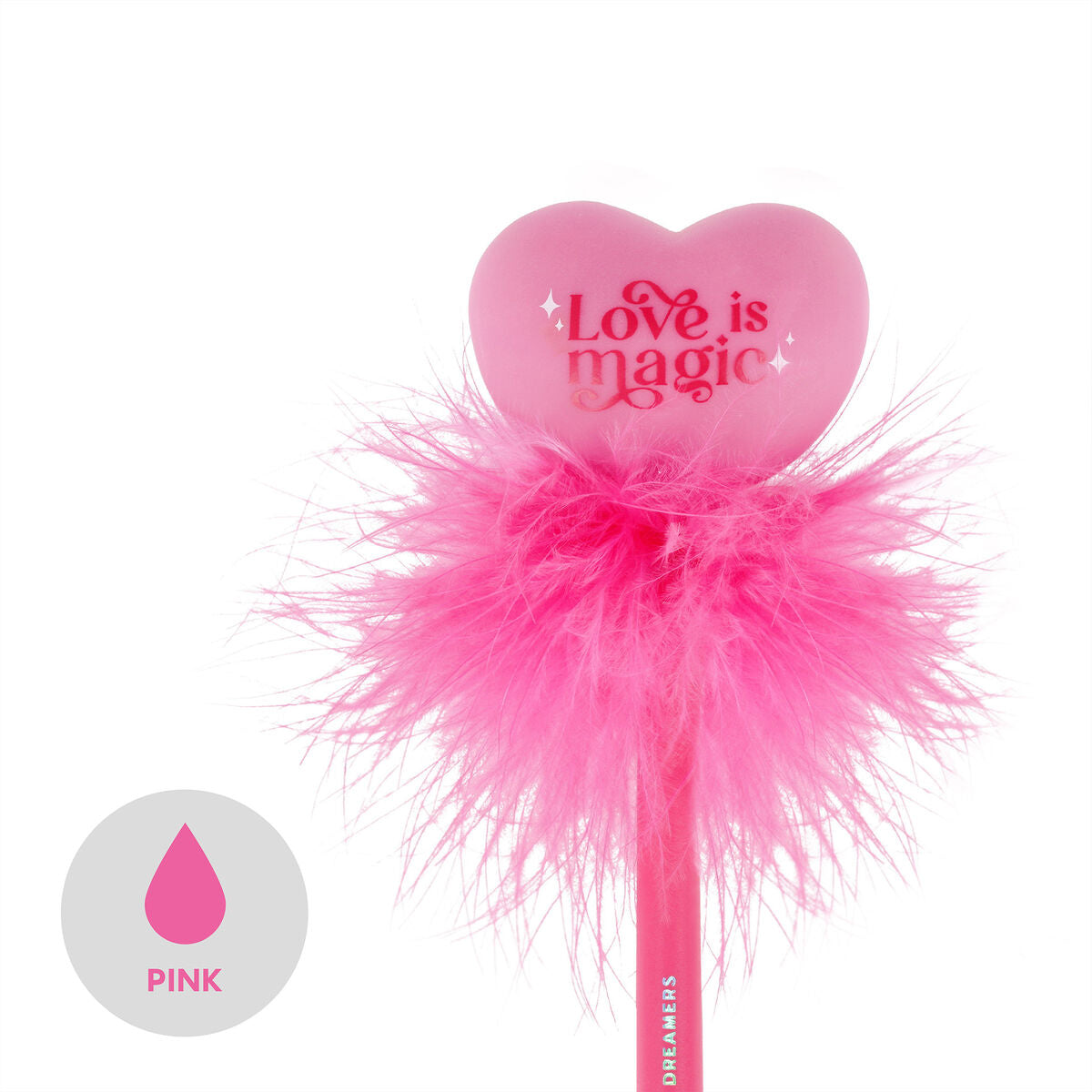 LIGHT-UP HEART BALLPOINT PEN - WRITING IS MAGIC - HEA