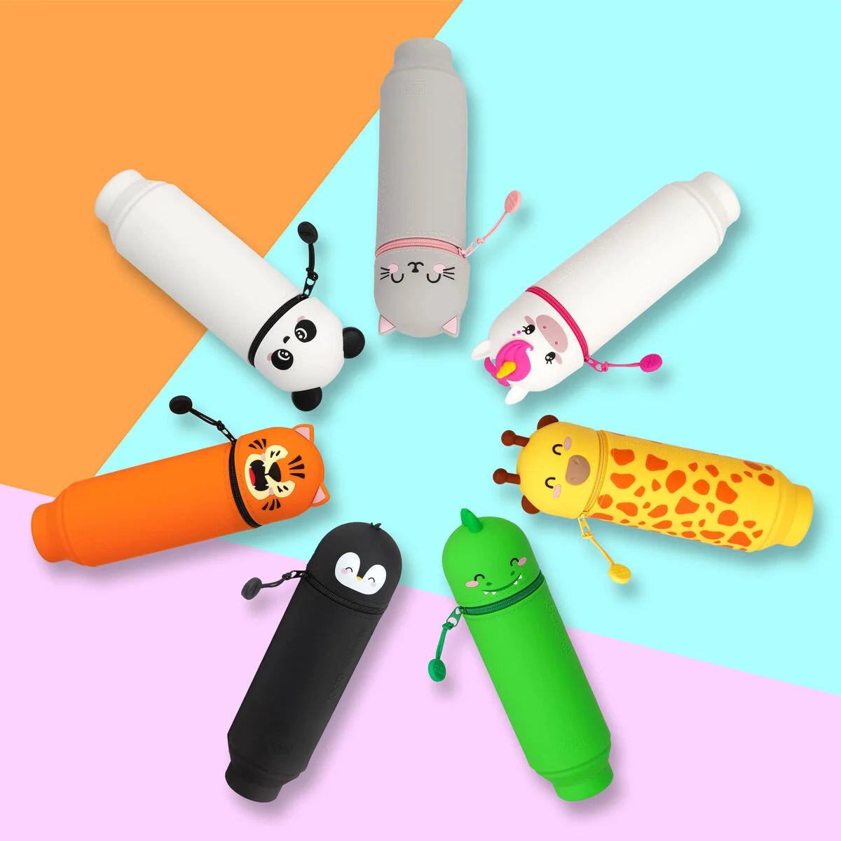 KAWAII 2-IN-1 SOFT SILICONE PENCIL CASE - PENGUIN
