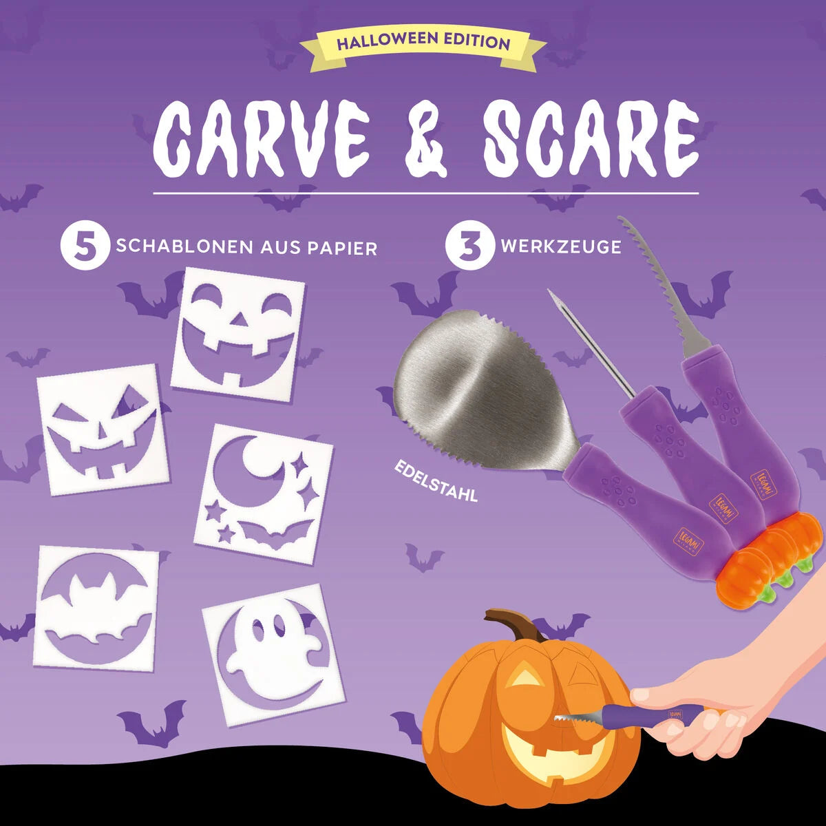 Halloween Pumpkin- Carving Kit - Carve & Scare