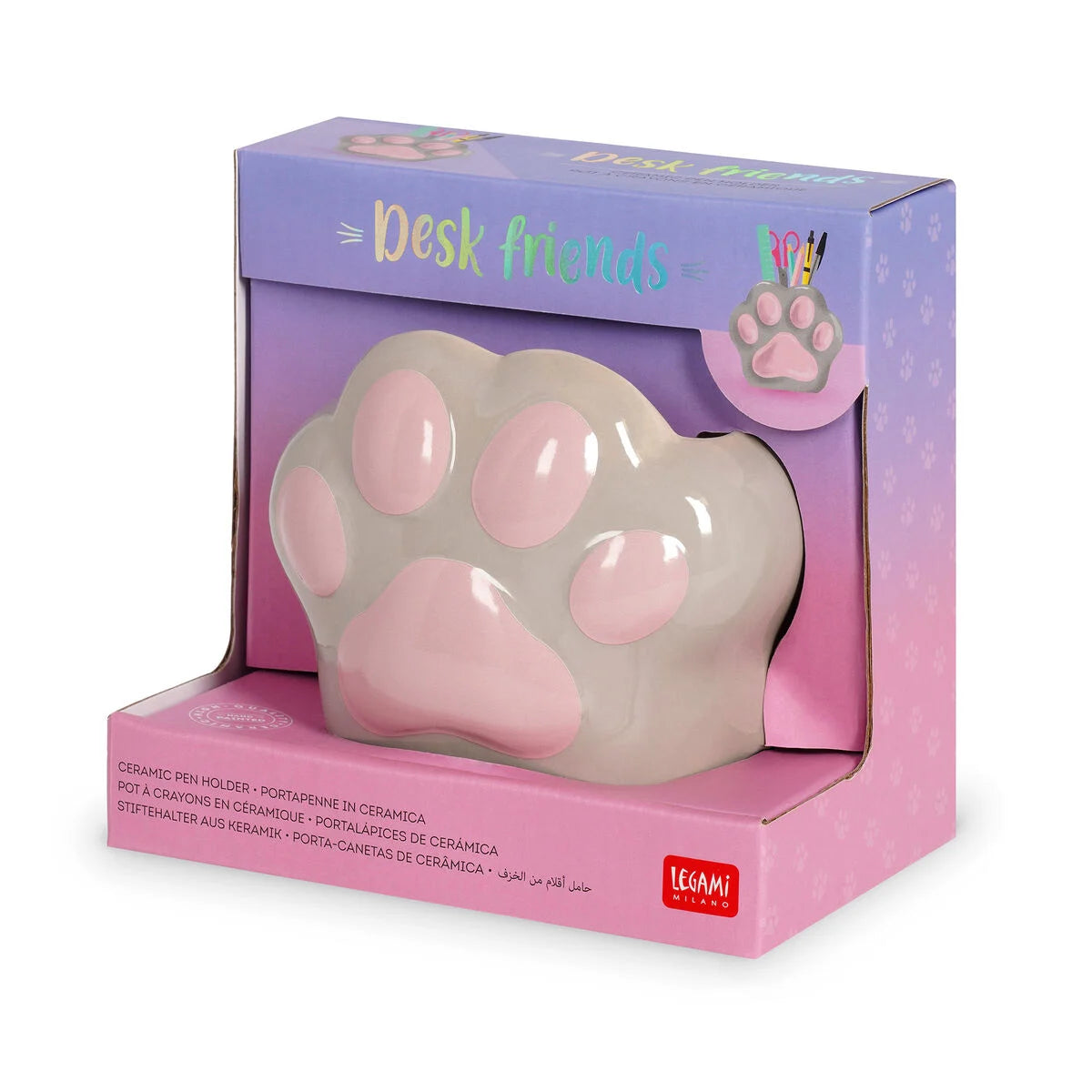 CERAMIC PEN HOLDER - DESK FRIENDS - KITTY