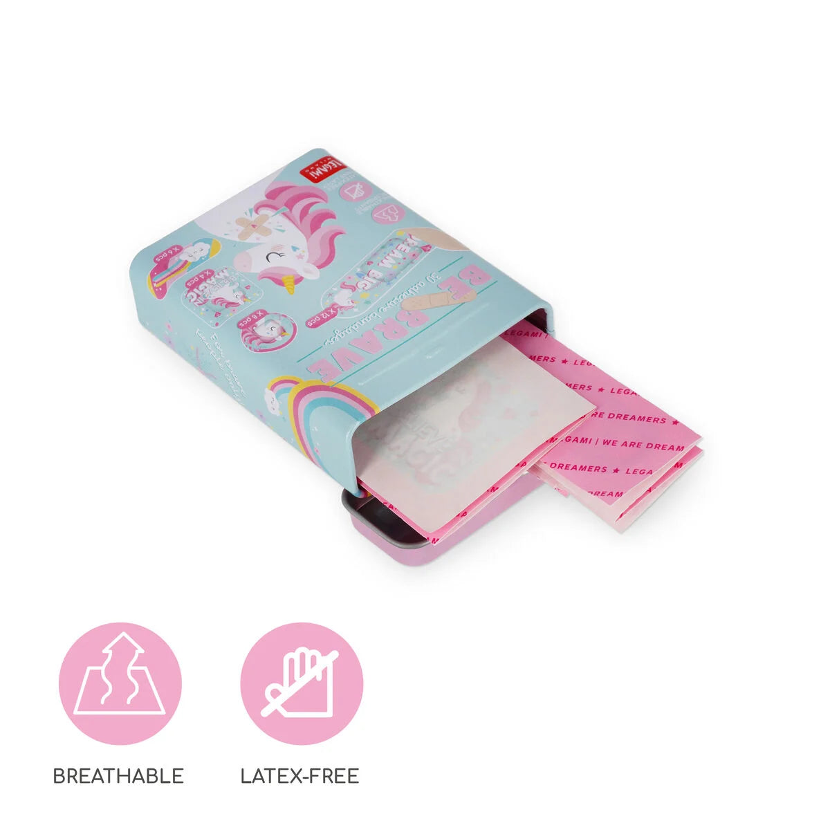 BE BRAVE - 30 PRINTED ADHESIVE BANDAGES - UNICORN