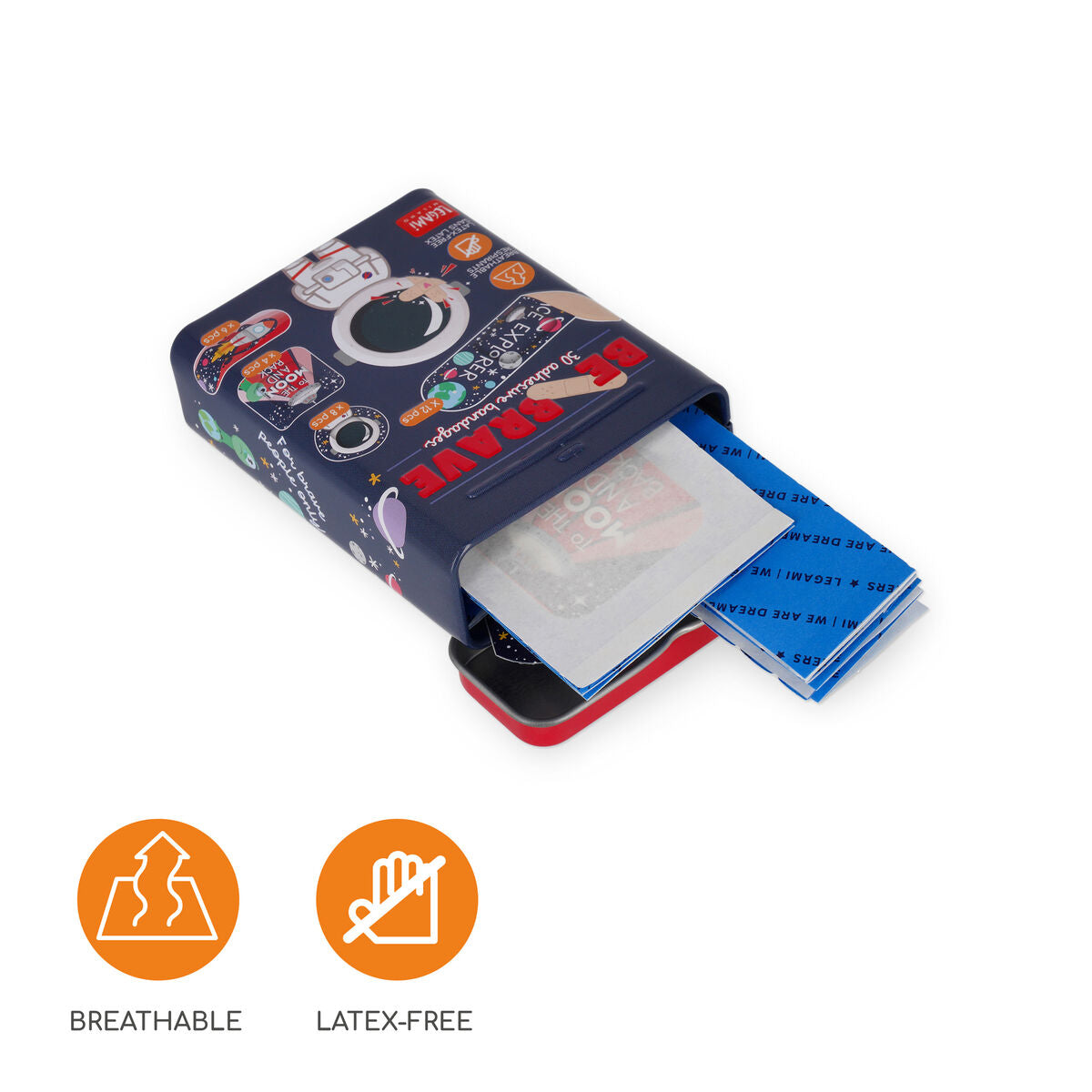 BE BRAVE - 30 PRINTED ADHESIVE BANDAGES - SPACE