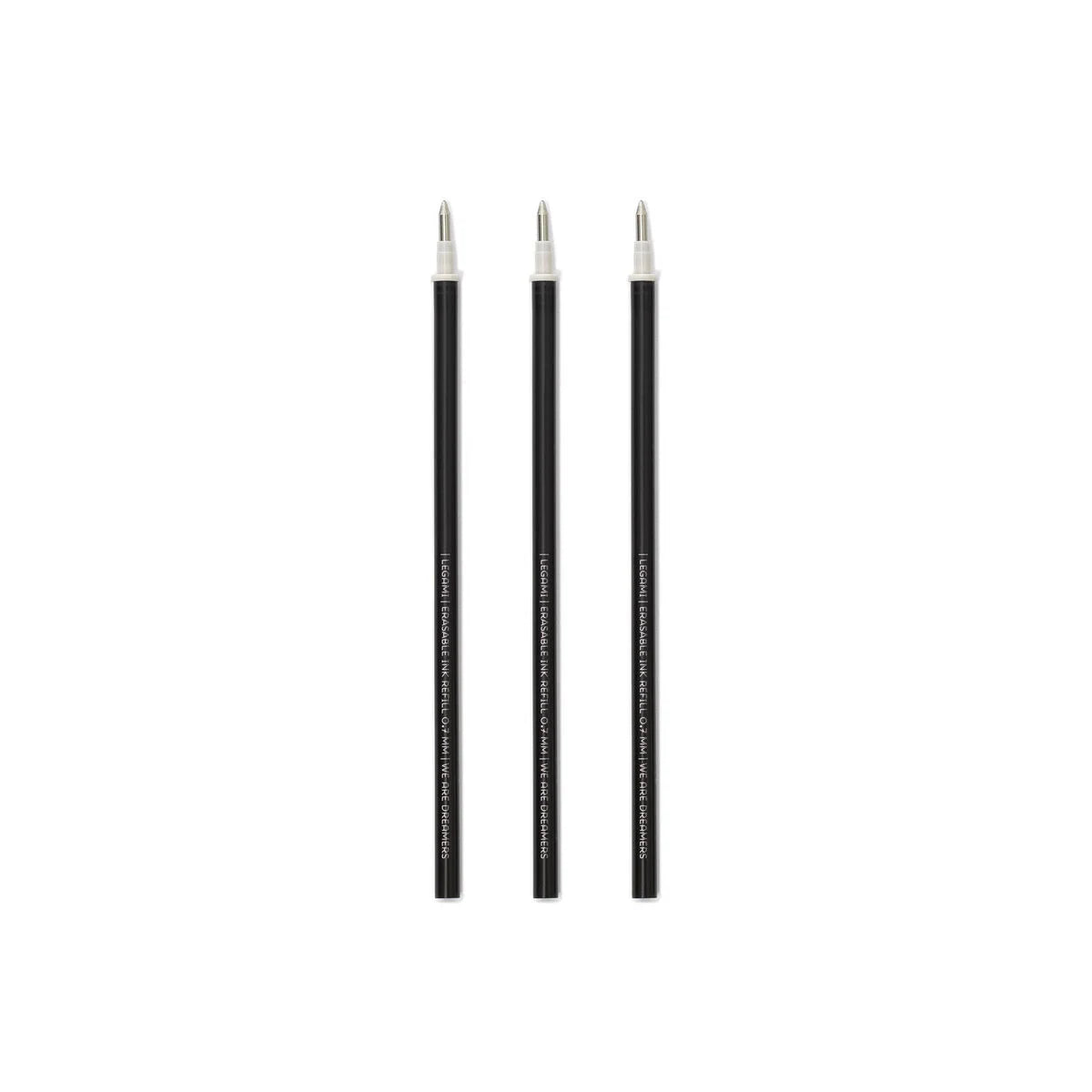 REFILL ERASABLE PEN - BLACK - PACK 3 PCS
