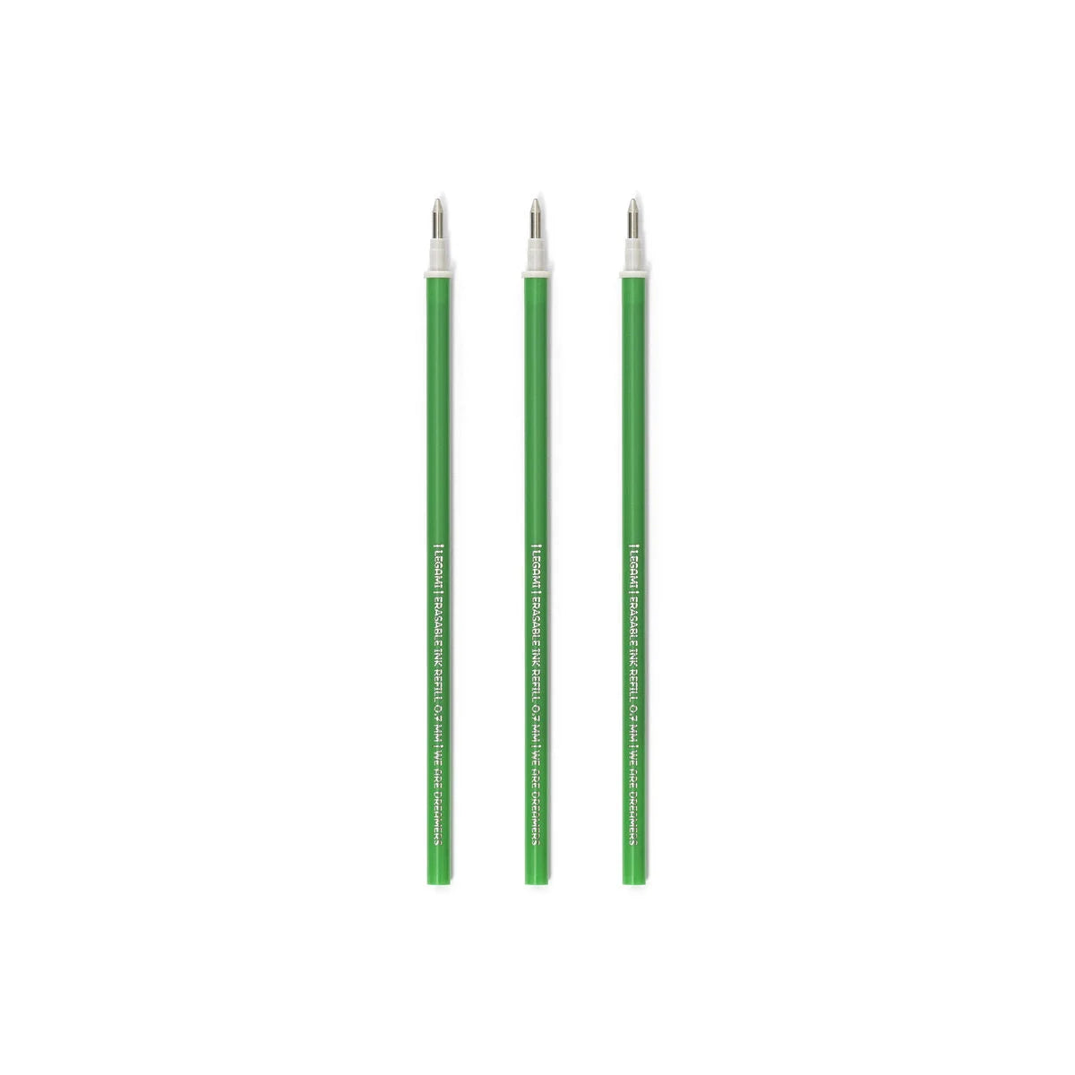 3 PCS ERASABLE PEN REFILLS - GREEN