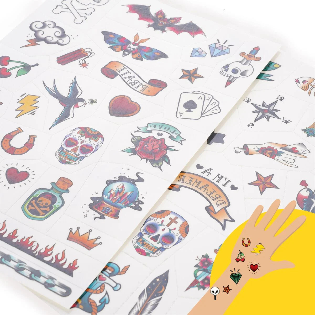 COTTON TEMPORARY TATTOOS - OLD SCHOOL