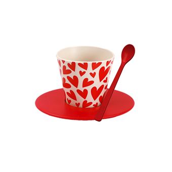 Cup, Spoon and Plate set FOLLOW YOUR HEART