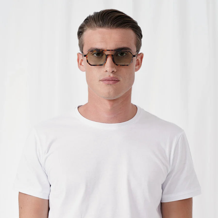 GLASSES RICHARD - MATT TORTOISE / LIGHT GREEN
