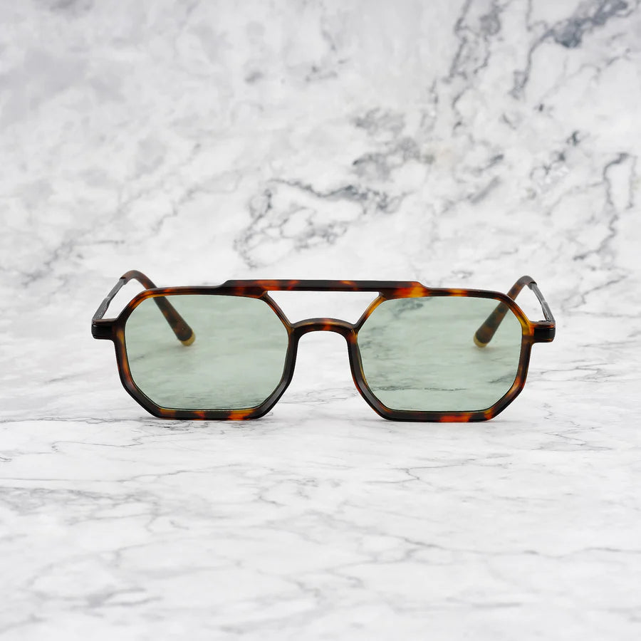 GLASSES RICHARD - MATT TORTOISE / LIGHT GREEN