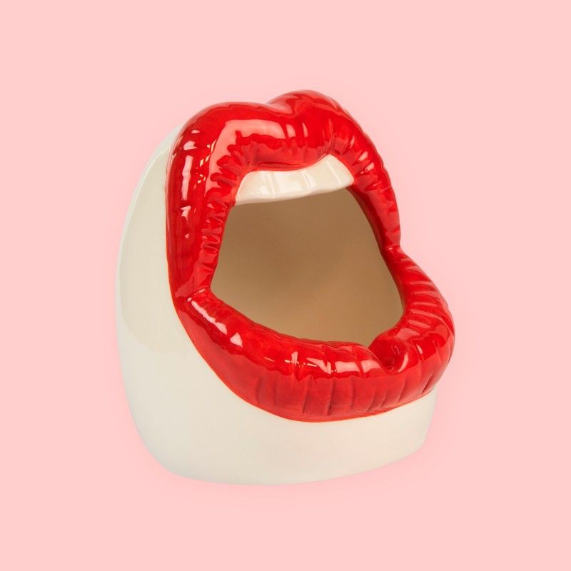 Ashtray / Multi-purpose Container "Mouth" - Red