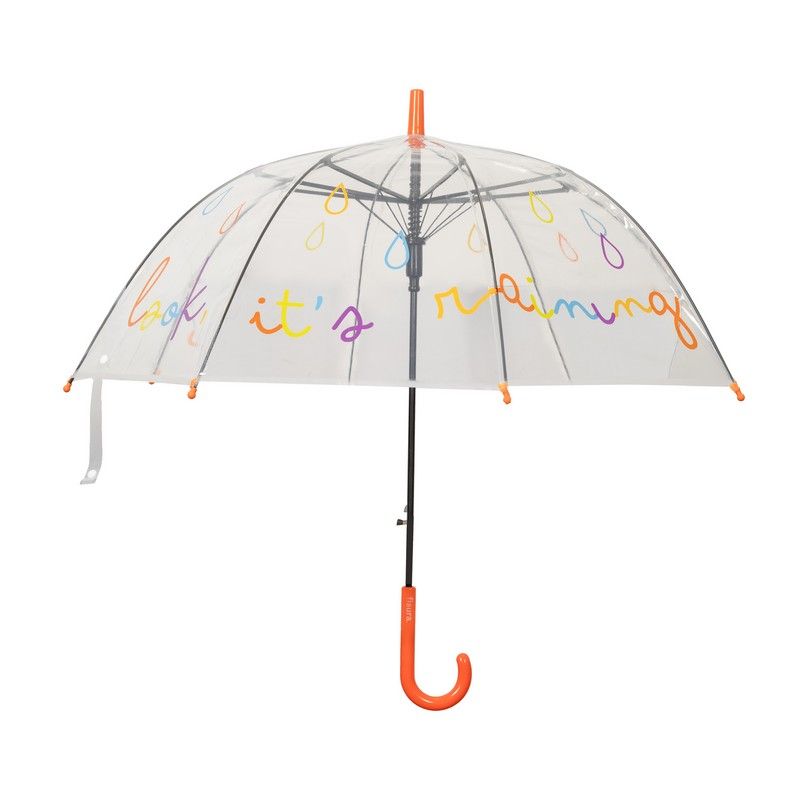 Kids Transparent Umbrella "Look, It’s Raining"