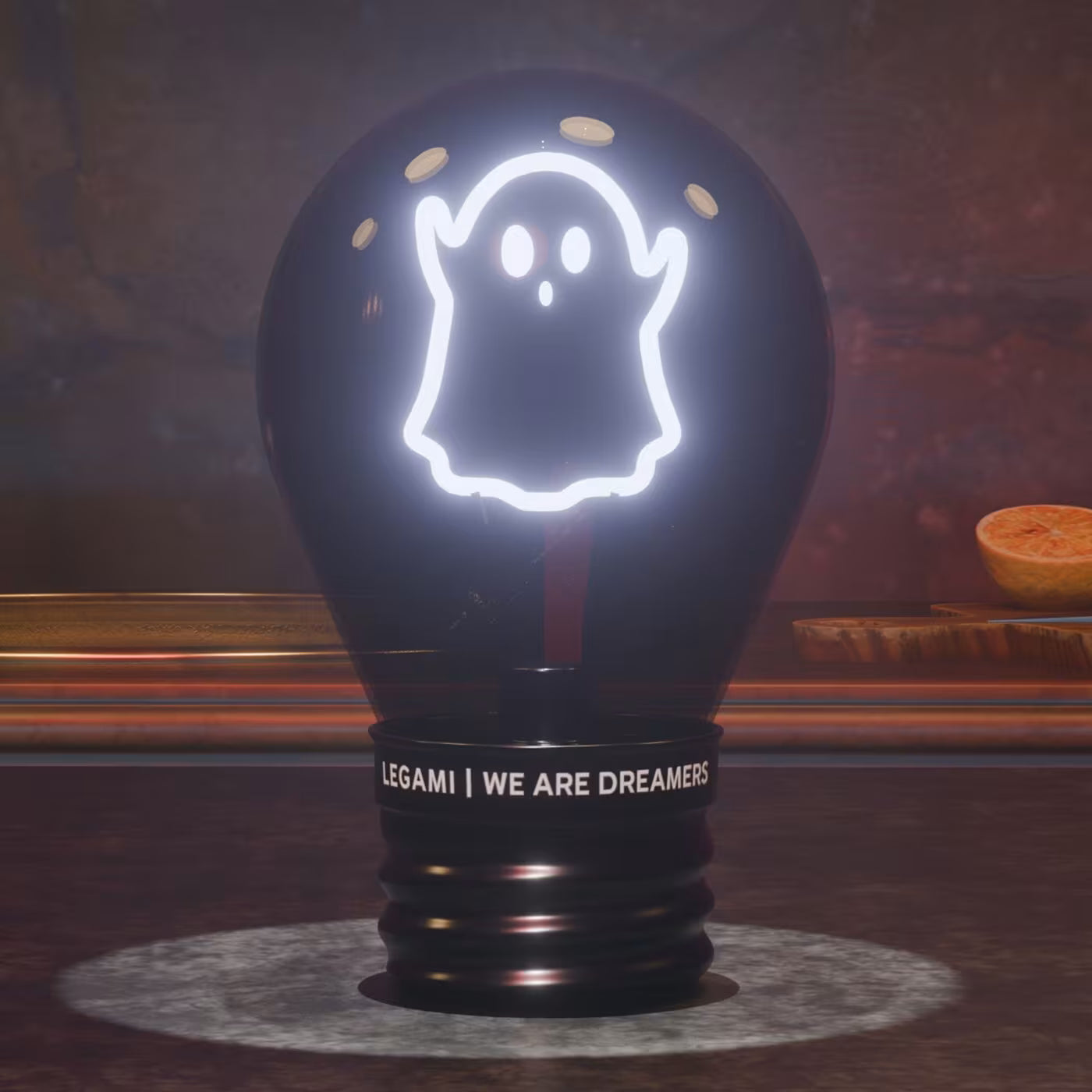 Lightbulb-Shaped Table Lamp - Bulb Fiction - Ghost