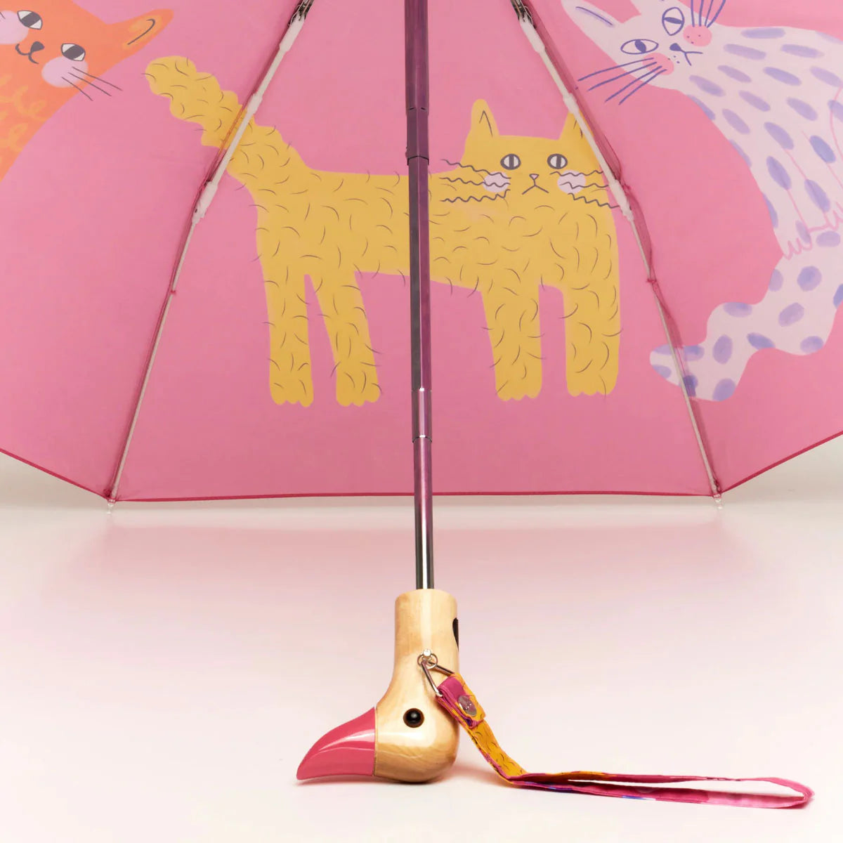 Duck Umbrella - Fuchsia Arty Cats
