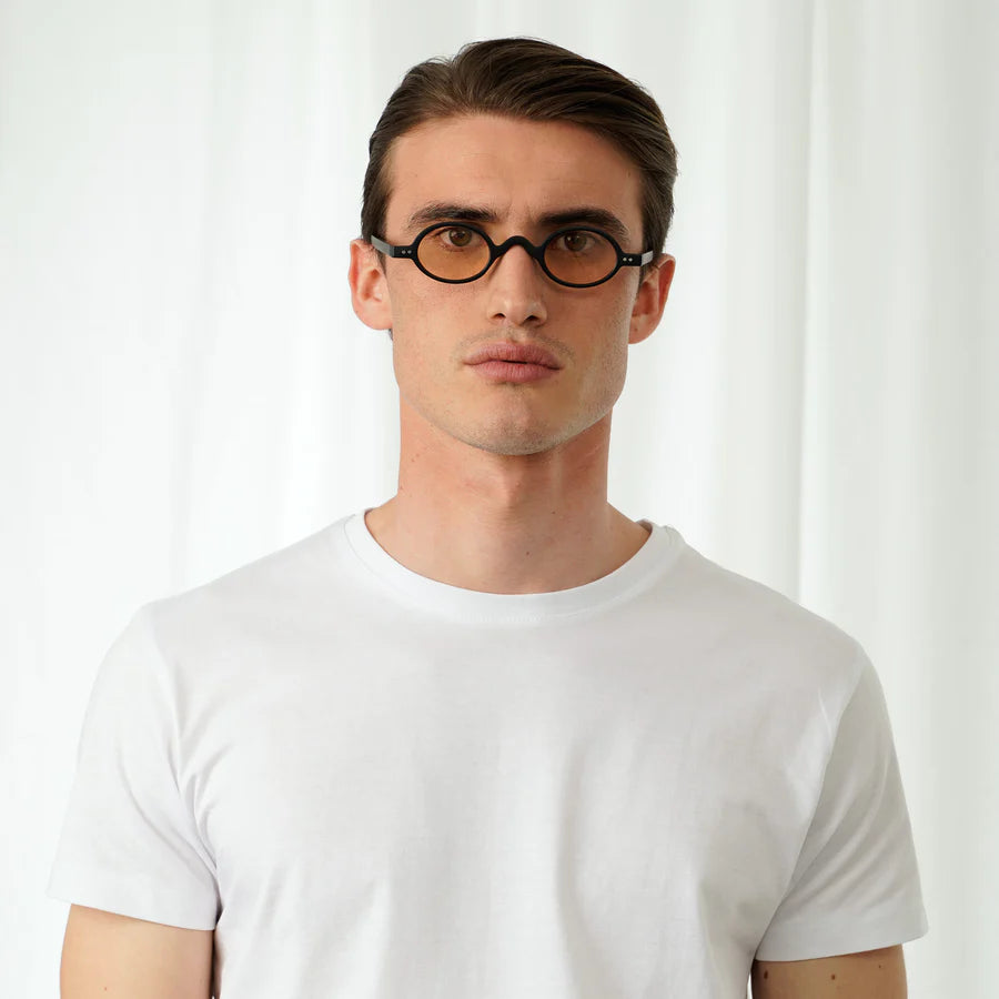 GLASSES LIAM - MATT BLACK / PEACH